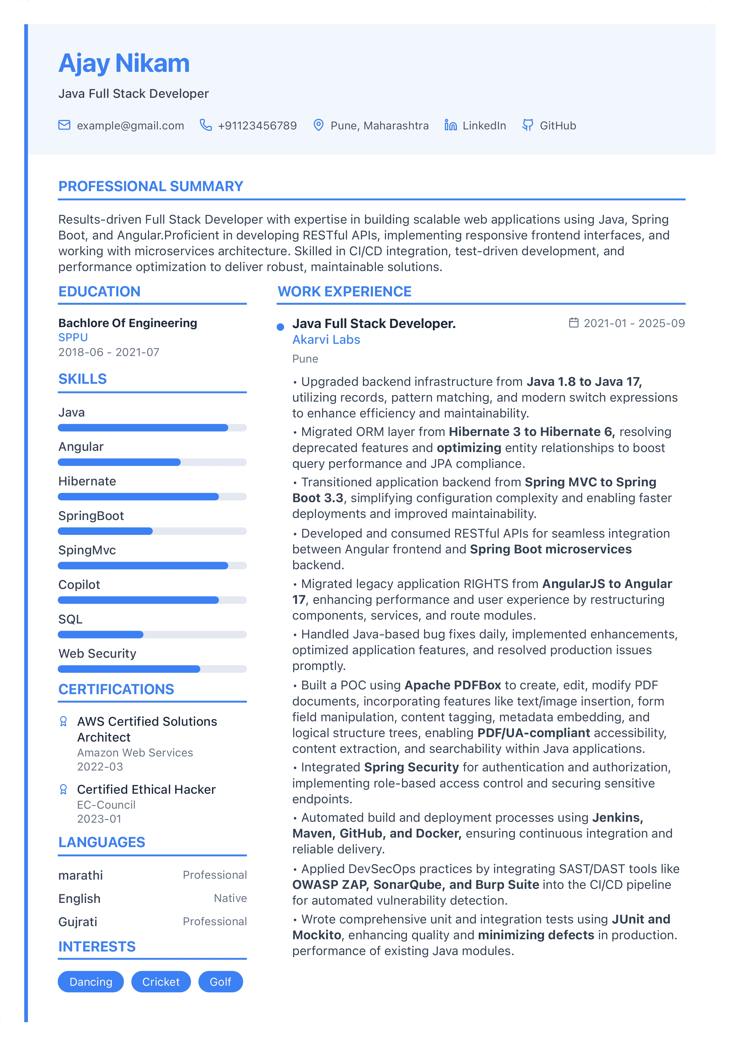 Resume Template 2