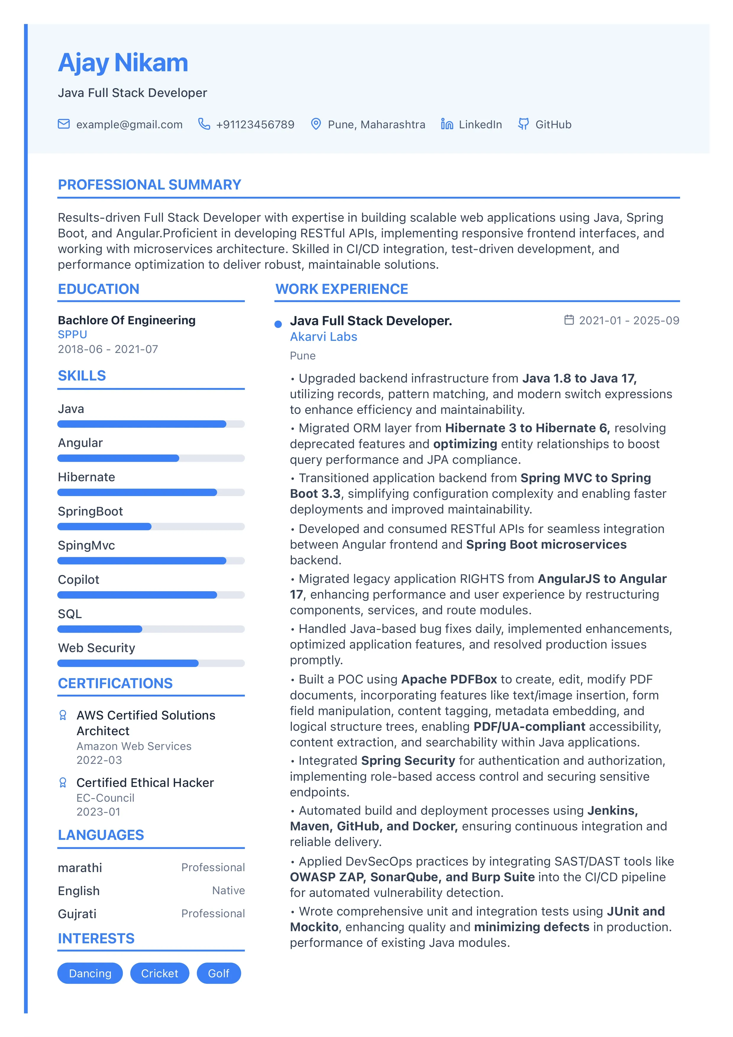 Resume Template 2