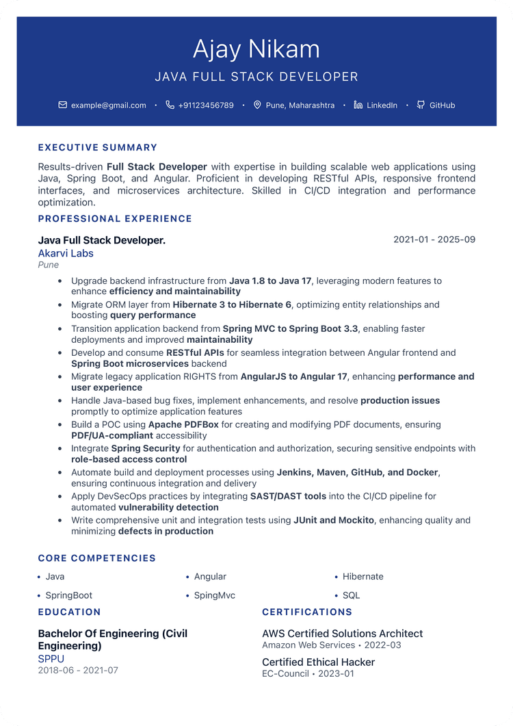 Executive Elite Resume Template