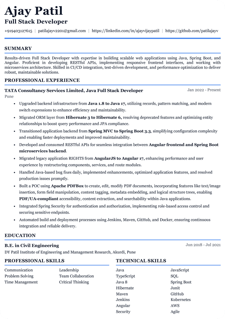 Estelle Classic Resume Template - Clean Professional Design