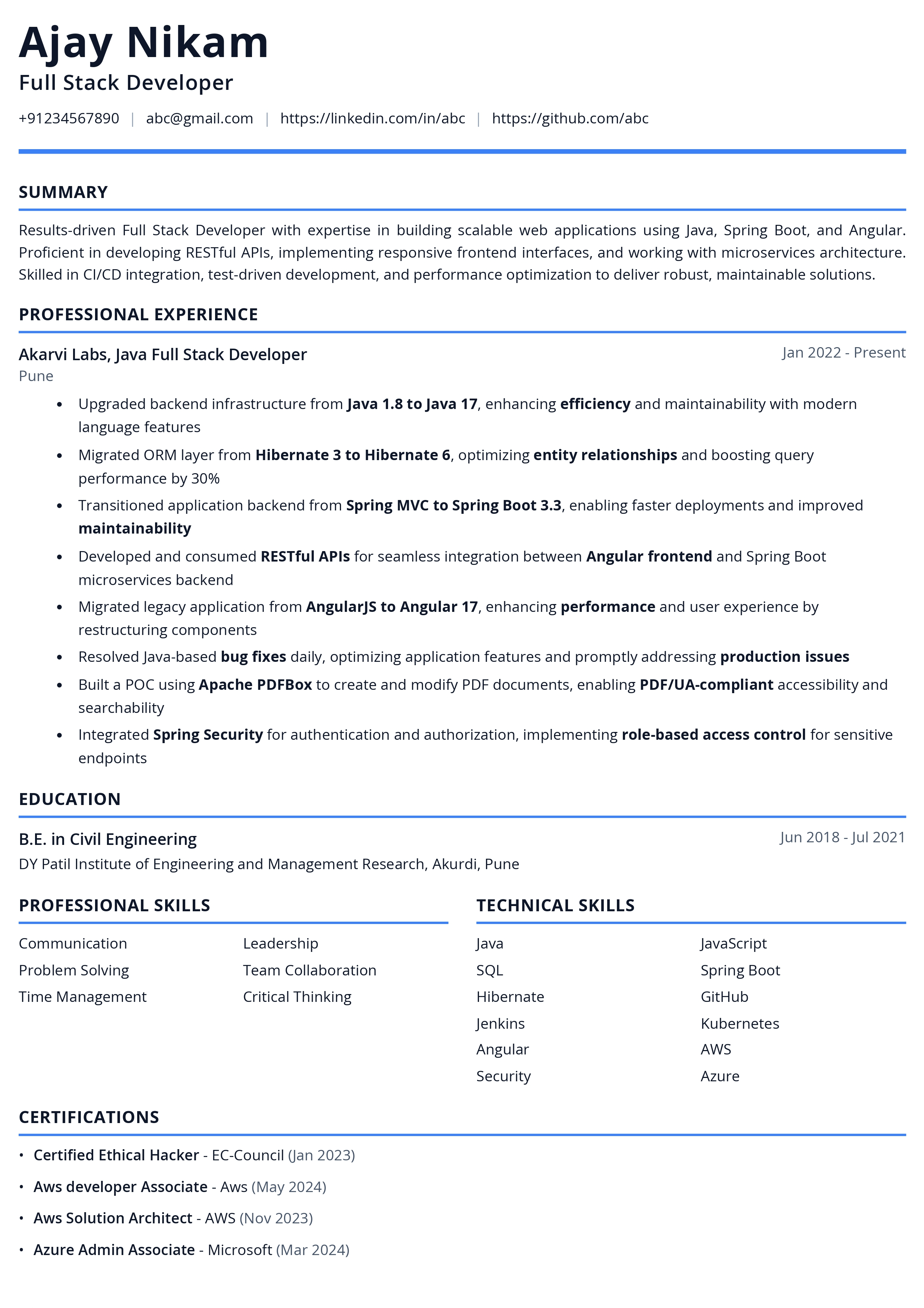 Estelle Classic Resume Template - Clean Professional Design